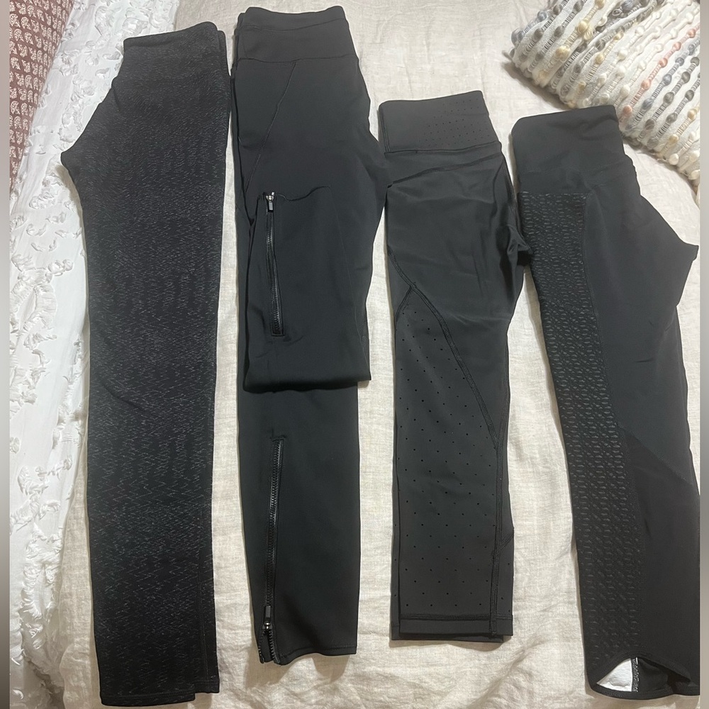 4 pair of Black Athleta Leggings - XS